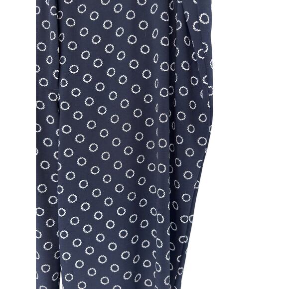 Talbots Woman Pants Plus Black Navy Nautical Relaxed Straight Leg Size 16W - Picture 6 of 13